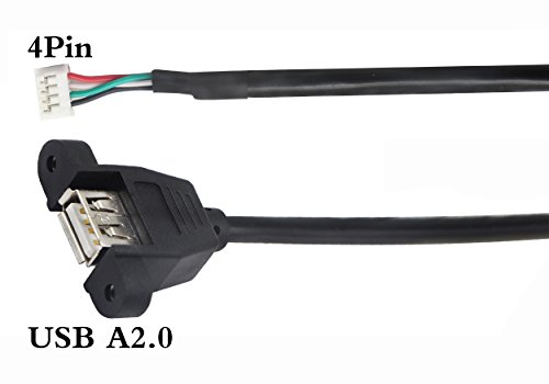 Zdycgtime Panel Mount Usb 2.0 A Cable Usb A Female To 4 Pin Female Dupont Motherboard Usb Header Cable (30Cm/12Inch) #TOP4
