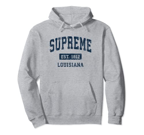 Diseño deportivo deportivo vintage de Supreme Louisiana LA Sudadera con Capucha