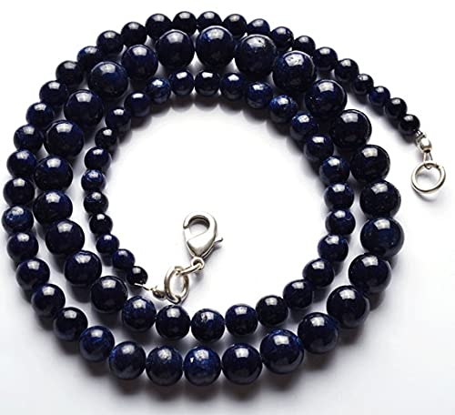 Perles saphir bleu naturel LKBEADS 18 pouces, cadeau précieux pour anniversaire