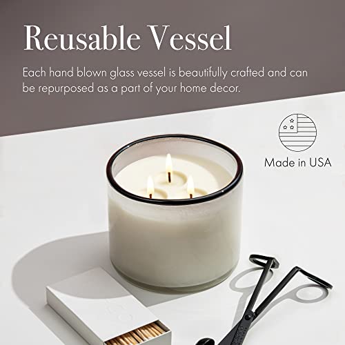 Lafco New York 3-Wick Candle, Champagne - 30 Oz - 120-Hour Burn Time - Reusable, Hand Blown Glass Vessel - Made In The Usa #TOP4