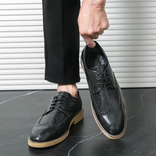 Men's Casual Oxfords Plain Toe Business Formal Dress Shoes3