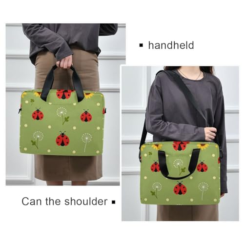Funda para laptop portátil 15.6" con correa y asa verde miniatura 2