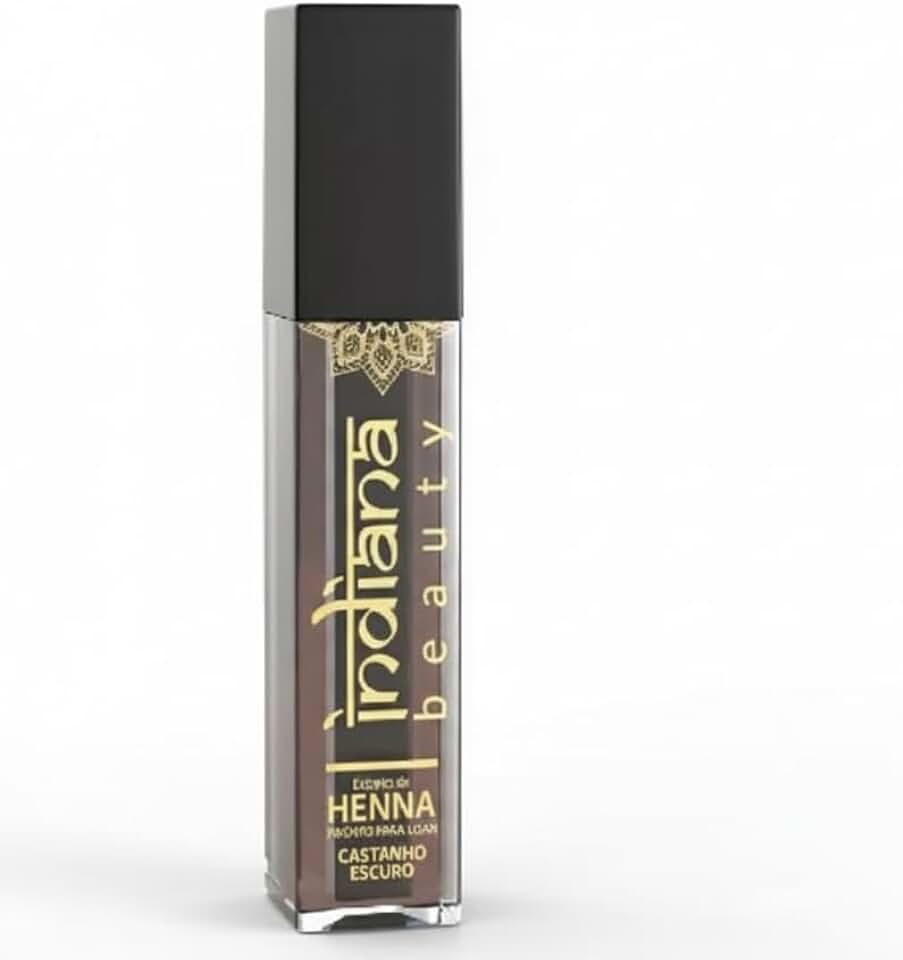 Henna Sobrancelhas Pronta Profissional Indiana Beauty 4,5g Extrato de Renna Preto Castanho Escuro Médio Claro e Ruivo (Castanho Escuro)