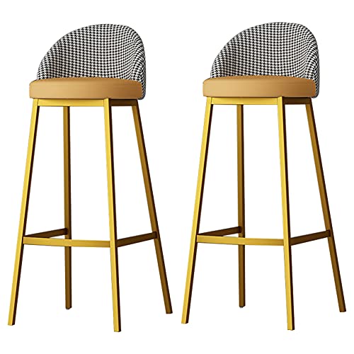 Taburetes de Bar Juego de 2, Taburetes de Bar Juego de 2 sillas de Barra de Asiento de Cuero sintético Suave Taburetes de Comedor de Desayuno para Isla de Cocina Taburetes de Barra de mostrador, si Cover
