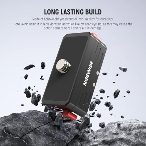 Image of NEEWR Quick Release Mount Compatible with Insta360 X5 X4 X3 AcePro AcePro2, Magnetic Snap On Adapter with 1 /4 inch Screw & Thread Hole, 2 Prong Mount for Action Camera Accessories, GP-88