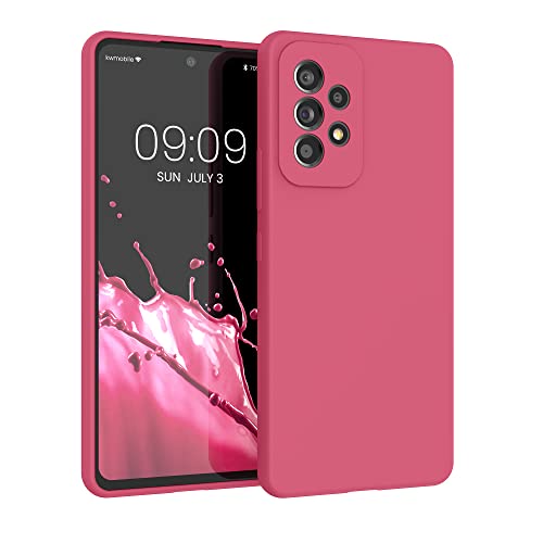 kwmobile Cover per Samsung Galaxy A53 5G Custodia - Back Case per Smartphone in Silicone TPU - Protezione Gommata - awesome pink