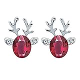 Material: Kristall Farbe: rot, als Abbildung als Erscheinen. Größe: 1,9 * 1,5 cm