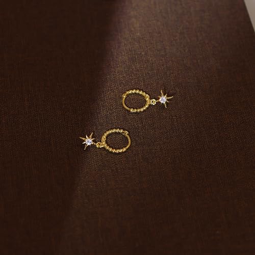 3Pairs 14K Gold Stud Hoop Earrings Set for Women Butterfly Moon Star Flower Evil Eye CZ Dainty Huggie Hoop Cartilage Earrings Gift Box4