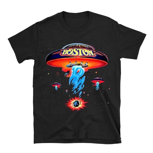 PAZONE Tshirt Poster Shirt Spaceship Rock Band T Shirts for Men