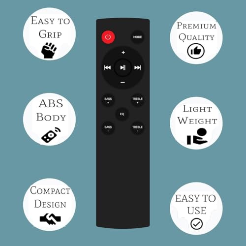 Image of ZIEVA Compatible with Fingers Sound Bar Remotes - Bass, Volume, Mute, Bluetooth Function Keys | Lightweight & Durable Remotes (Your Old Remote Must be Exactly Same) (HOT 141)