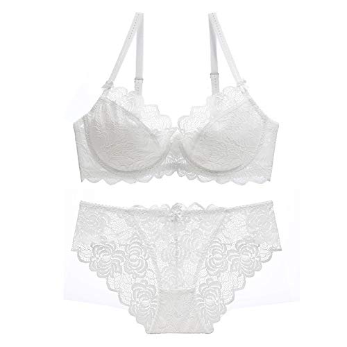 Ensemble de lingerie sexy haute qualité en dentelle WENJUN armatures blanc 80E