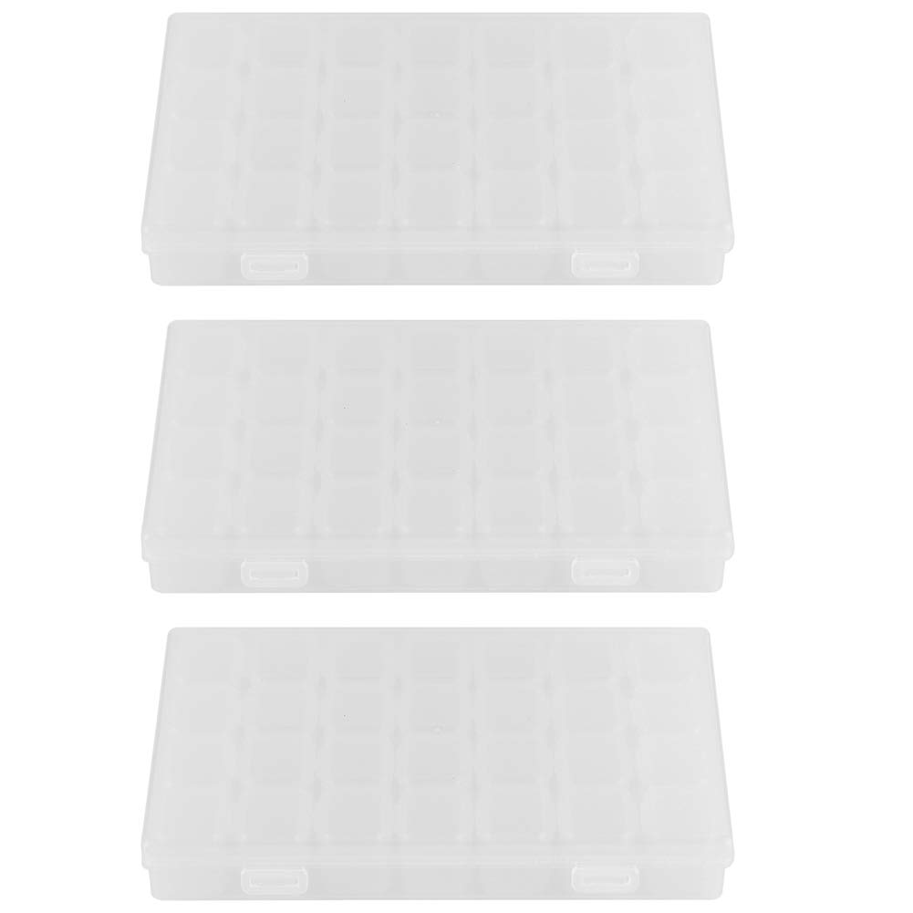 Restokki Large Separate Embroidery Box Dividers, 3Set 28Slots Painting Boxes Organizer Embroidery Accessories for DIY Art Craft Sewing