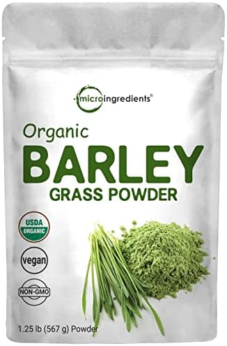 Sustainably US Grown, Organic Barley Grass Powder, 20 Ounce (1.25 Pounds), Rich Fibers, Immune Vitamins, Minerals, Antioxidants and Protein, Support Immune System and Digestion Function, Vegan