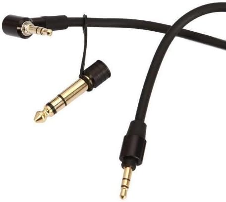 Replacement Aux Auxiliary Pro and Detox Edition Cable Wire Cord for Monster Solo Beats Studio Headphones by Dr Dre Solo Studio Solohd Headphones Cable 3.5mm & 6.5mm (Black)