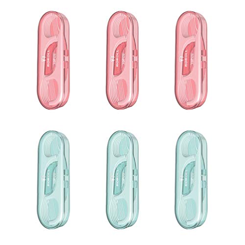Exceart 60 Pcs Portable Floss Picks Disposable Dental Floss Picks Dental String Toothpicks Flossers Teeth Oral Cleaning Tools With Travel Case #TOP14