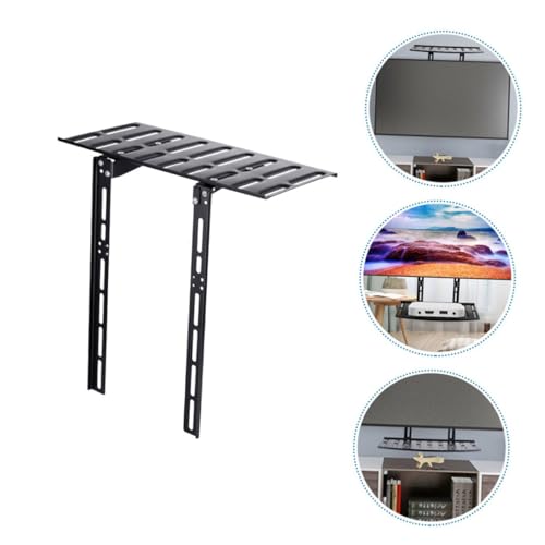 Support box internet et routeur étagère murale acier noir sans perçage - 4