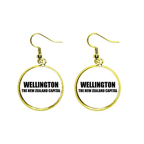 Pendientes Wellington de gota dorados para mujer con diseño elegante inspirado en Nueva Zelanda
