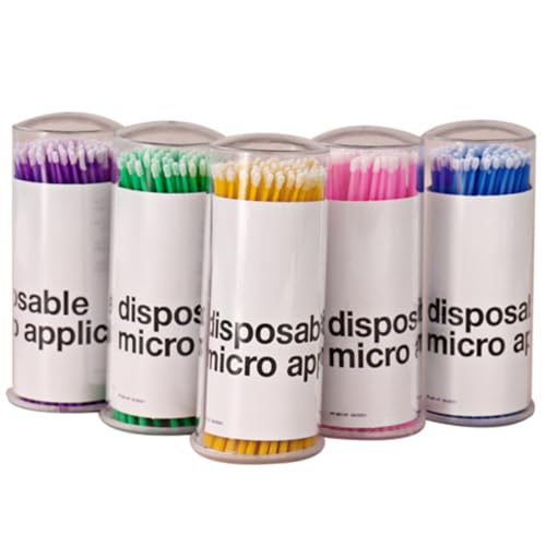 VICASKY Eyelash Cleaning Swabs Micro Brush Bottle for Lash Extensions Makeup Removal Beauty Tools