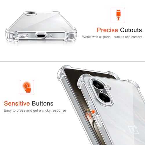 ivoler Etui do Oneplus Nord CE 5 5G z 2 sztukami szkła hartowanego, ultra przezroczyste silikonowe etui ochronne ze wzmocnionymi narożnikami, cienkie, miękkie TPU odporne na zarysowania etui