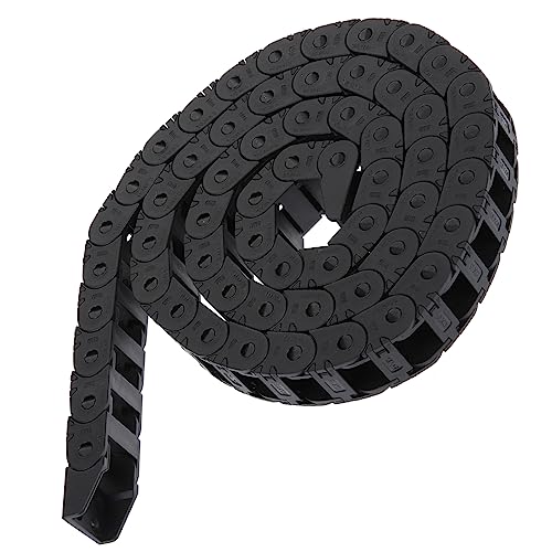 Nylon Drag Chain Cable Carrier Black with Open Side Cover