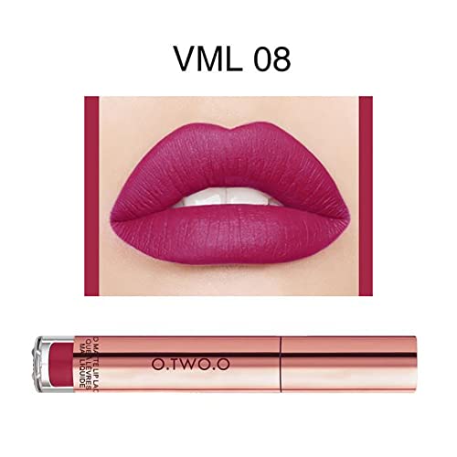 HonHe 12 Color Matte Liquid Lipsticks, Long Lasting Waterproof, Velvety Liquid Lipstick Makeup (VML08 Rose Plum Powder), 1x1x11cm - Image 2