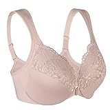 HACI Unpadded Plus Size Bra for Women(Beige,38G)