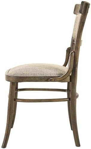 Miniatura 6 de Lilola Home Bistro - Juego de 2 sillas de comedor de tela contemporánea vintage de nogal de 19 pulgadas de ancho con cojín