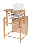 Made in Germany Schardt 01 112 02 00 066 Kombihochstuhl X-TRA, Massivholz naturbelassen, Foliendesign Tiny Stars beige, weiß, 6500 g