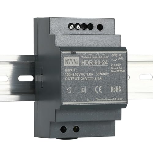 HDR-60-24 DIN-Schienen-Netzteil 60 W 24 V 2 5 A Hutschienen Netzteil Transformator DIN-Rail