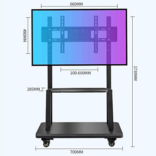 Soporte universal móvil para TV con ruedas y altura ajustable miniatura 5