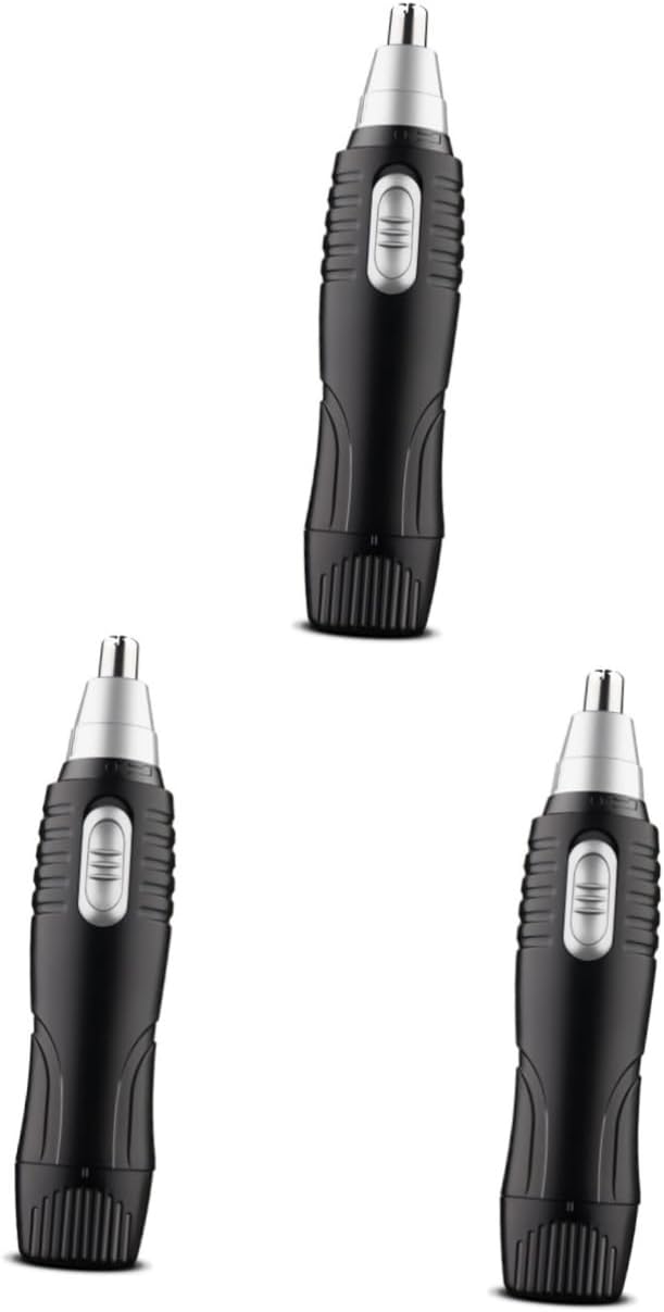 POPETPOP 3pcs Cordless Nose Beard Trimmer Men Removal Nose Hair and Ear Trimmer Fast Cutting Battery-Powered