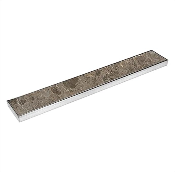 Tile Insert Floor Drainer | 304 Stainless Steel Tile Insert Shower Water Drain Channel/Waste Water Floor Drain | (for Marble) | with Center Outlet(600 X 100 X 25 MM, Outer Daimeter 73 mm) (B0CMXKLYH1) Amazon Price History, Amazon Price Tracker