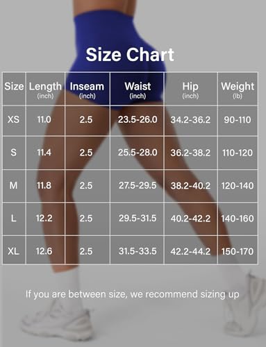 Image of VOYJOY Women Workout Impact Shorts 2.5 inch / 3.6 inch / 4.5 inch / 6 inch Scrunch Butt Booty | Tummy Control, High Waisted, Bike Short, Gentle Compression, for Women