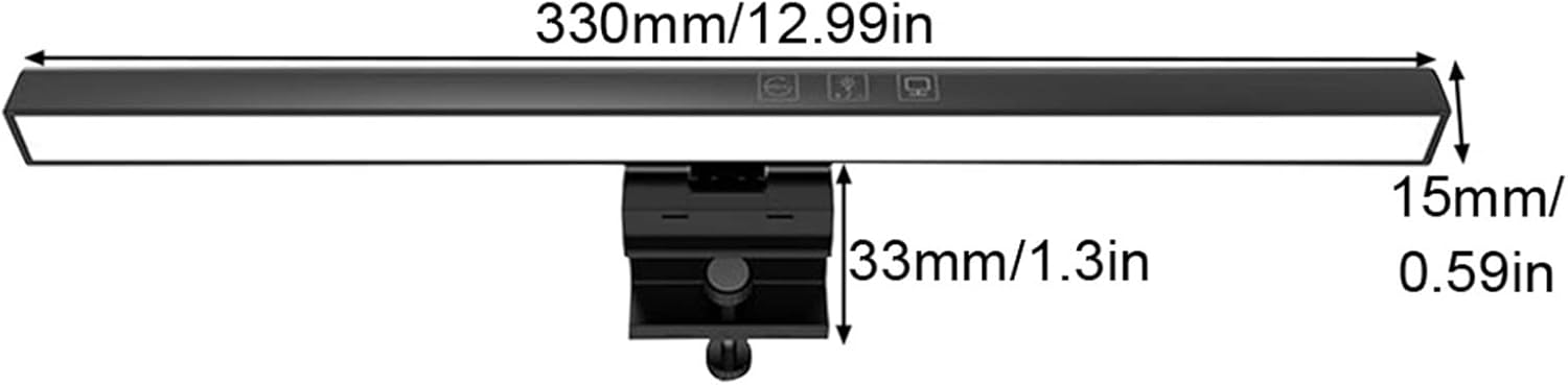 XTYPE Screen Lamp E Reading No Glare Computer Modern Adjustable Angle Monitor Light Bar 3 Color Temperature Home Office