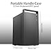 Micro-ATX PC Case with Handle | 0.7mm Steel Portable PC Case Fits max 260mm GPU & ATX PSU | Pre-Installed 120mm *1 Rear Fan | mini Tower Desktop Chassis for MATX/ITX, Black-M5