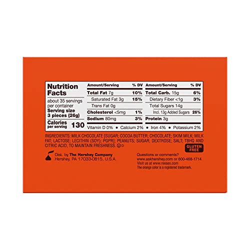 REESE'S Miniatures Milk Chocolate Peanut Butter Cups, Candy Packs, 0.31 oz (105 Pieces) - Thumbnail 2