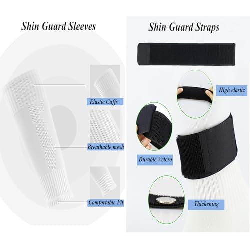 Men's Soccer Non Skid Ball Socks Anti Slip Grip Non Slip Socks, Shin Guard Sleeves, With Or Without Guard Straps for Football3