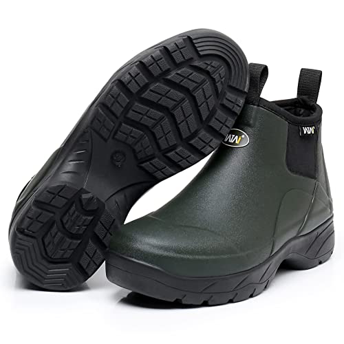 Wtw Unisex Waterproof Insulated Rubber Boots - Slip On Ankle Rain Boots Garden Shoes For Men And Women Outdoor Work #TOP3