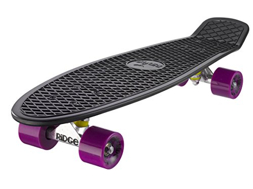 Ridge Big Brother Cruiser - Skateboard, Color Negro/Morado, 69 cm