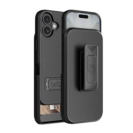 BELTRON Case with Belt Clip for iPhone 17, Slim Full-Body Protective Grip Cover with Swivel Holster, Compatible with MagSafe, Horizontal Kickstand & Built-in Card Holder