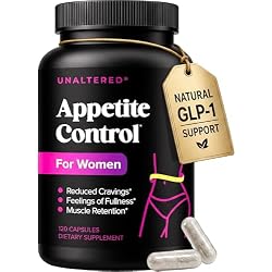 UNALTERED Appetite Control for Women - Support Cravings, Fullness, & Weight Management - Dietary Supplement with Chromium Picolinate & Glucomannan - 120 Vegan Capsules