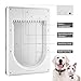 AJKJ Smart Electronic Pet Door, Automatic Dog Door with 3 Modes, Battery Powered Electronic Sensor Pet Door with 1 Sensing Key, Fit for Large Pets Up to 85lbs. (Not WiFi Connected/App Enabled)