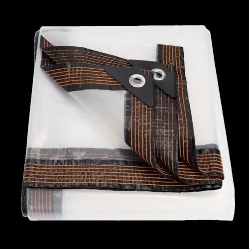 Lona impermeable transparente de PVC con ojales para proteger el exterior 2