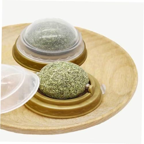 Bolas de menta para gatos GARVALON 4 piezas de pelotas giratorias interactivas 8