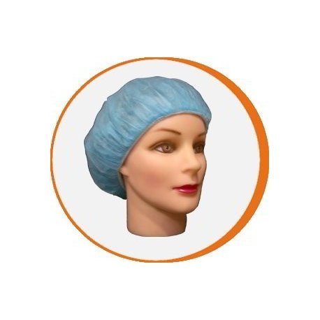 Clim Profesional Gorro desechable Redondo PP Azul. Caja 1000 uds