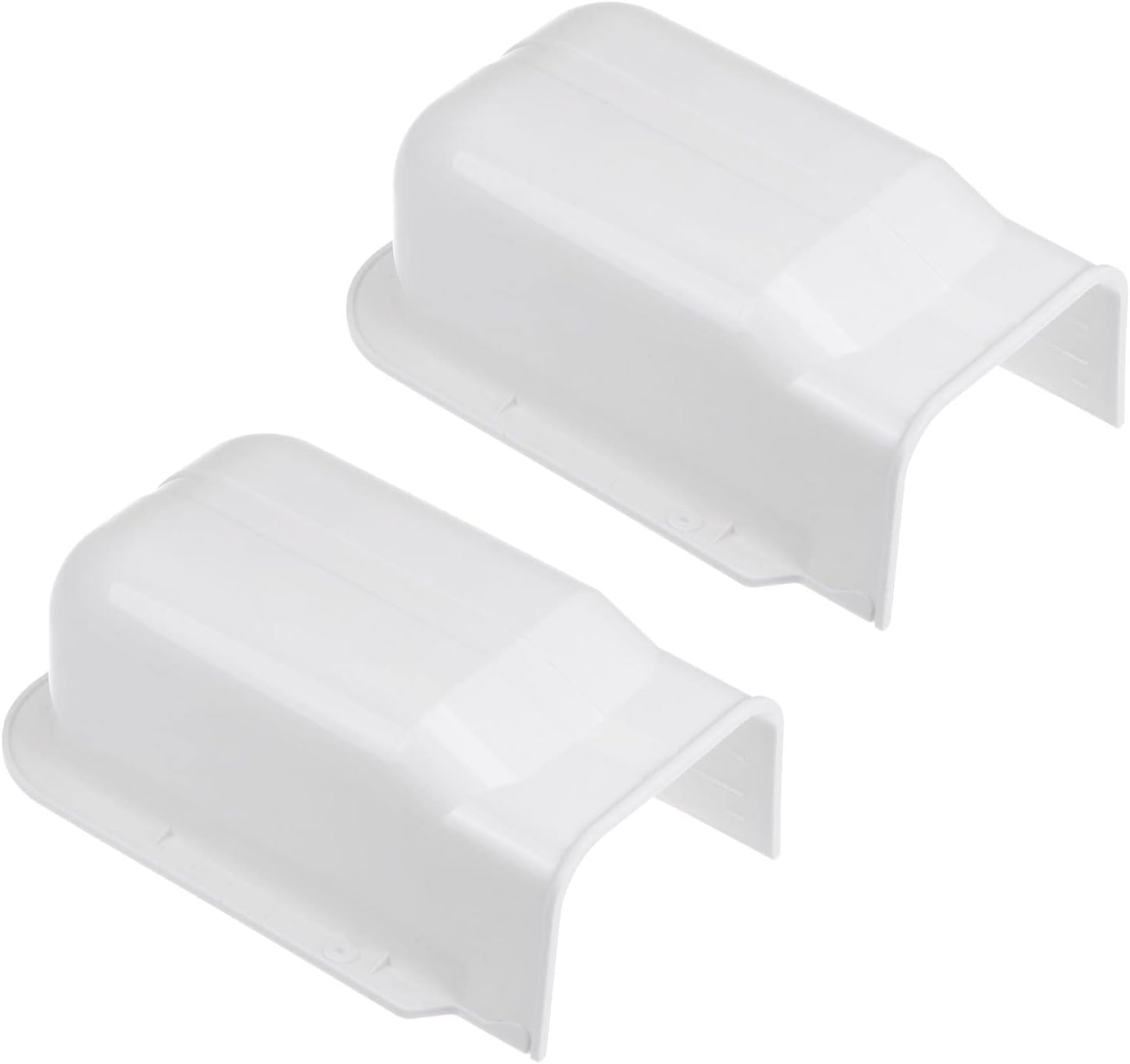 PATIKIL 6" PVC Decorative Line Cover, Wall Entry Cap Tubing Parts Accessories for Air Conditioner Central AC Heat Pump, White
