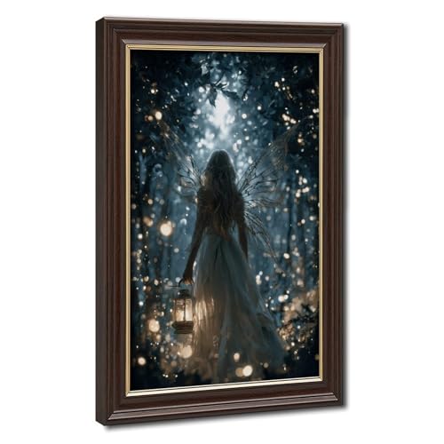 A Tiny Fairy Strolls in The Forest Contemporary Abstract Wall