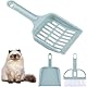 Kiuiom Reinigungswerkzeuge für Katzenklo,Plastik Katzenstreu Schaufel,Katzenklo Schaufel Besensets,Reinigungsgeräte Zum Filtern Von Katzenstreu für Reinigung von Katzensandtoiletten
