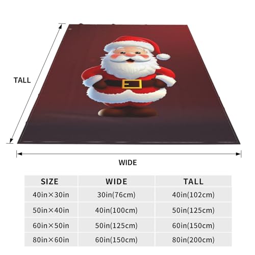 Couverture en micro polaire Père Noël 127x101 cm pour canapé - 6