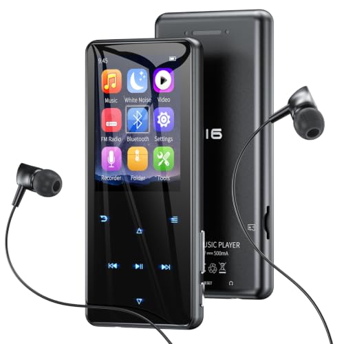 ODEJOI 64GB MP3プレーヤー Bluetooth 5.3搭載 ワイヤレス ポータブル音楽プレーヤー 白色ノイズ対応 スピーカー内蔵 ロスレス音質 2.4インチ大画面 金属ボディ FMラジオ／録音／シャッフル再生/電子ブック/アラーム/ビデオ/写真 スポーツ・語学学習・通勤・プレゼント向け 128GB microSD対応